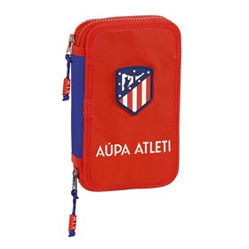 Double Pencil Case Atlético Madrid Red Navy Blue (28 Pieces)