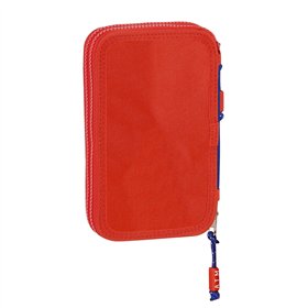 Double Pencil Case Atlético Madrid Red Navy Blue (28 Pieces)