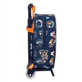 School Rucksack with Wheels Buzz Lightyear Navy Blue (22 x 27 x 10 cm)