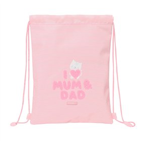 Backpack with Strings Safta Love Pink (26 x 34 x 1 cm)