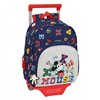 School Rucksack with Wheels Mickey Mouse Clubhouse Only one Navy Blue (28 x 34 x 10 cm)