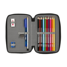 School Case with Accessories Paul Frank Campers Black 12.5 x 19.5 x 4 cm (28 Pieces)