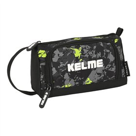 School Case with Accessories Kelme Jungle Black Grey Lime 20 x 11 x 8.5 cm (32 Pieces)