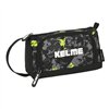 School Case with Accessories Kelme Jungle Black Grey Lime 20 x 11 x 8.5 cm (32 Pieces)