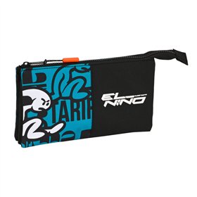 Triple Carry-all El Niño Ocean Black Blue (22 x 12 x 3 cm)
