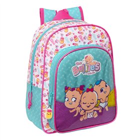 School Bag The Bellies 26 x 34 x 11 cm Purple Turquoise White
