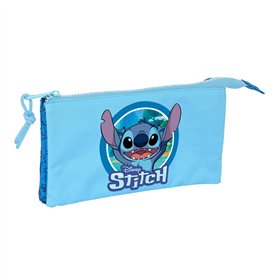 School Case Stitch Blue 22 x 12 x 3 cm