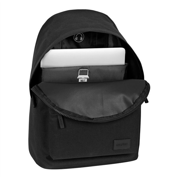 School Bag Safta 31 x 41 x 16 cm Black