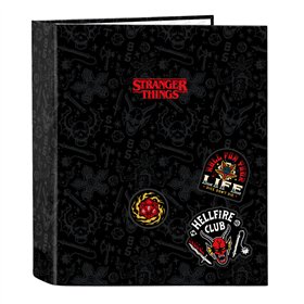 Ring binder Stranger Things Black A4 27 x 33 x 6 cm