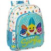 School Bag Baby Shark Surfing Blue White 26 x 34 x 11 cm
