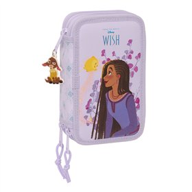Triple Pencil Case Wish Lilac 12.5 x 19.5 x 5.5 cm (36 Pieces)