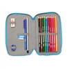 Double Pencil Case Algo de Jaime White 12.5 x 19.5 x 4 cm (28 Pieces)