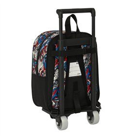 School Rucksack with Wheels The Avengers Forever Multicolour 22 x 27 x 10 cm