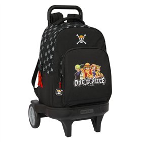 School Rucksack with Wheels One Piece Black 33 x 45 x 22 cm