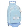 School Rucksack with Wheels Glow Lab Cisnes Blue 30 x 46 x 14 cm