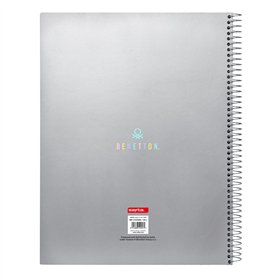 Notebook Benetton Silver Silver A4 120 Sheets