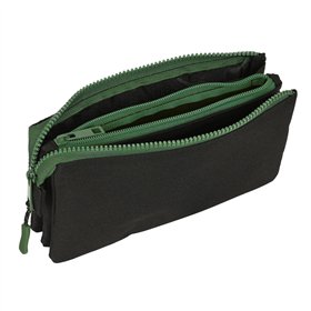 Triple Carry-all Munich Caviar Black 22 x 12 x 3 cm