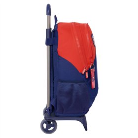 School Rucksack with Wheels Atlético Madrid Blue Red 32 x 44 x 16 cm