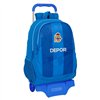 School Rucksack with Wheels R. C. Deportivo de La Coruña Blue 32 x 44 x 16 cm