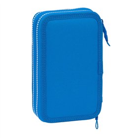 Double Pencil Case R. C. Deportivo de La Coruña Blue 12.5 x 19.5 x 4 cm (28 Pieces)