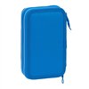 Double Pencil Case R. C. Deportivo de La Coruña Blue 12.5 x 19.5 x 4 cm (28 Pieces)