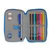 Double Pencil Case R. C. Deportivo de La Coruña Blue 12.5 x 19.5 x 4 cm (28 Pieces)