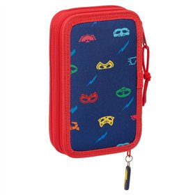 School Case PJ Masks Ready Navy Blue 12.5 x 19.5 x 4 cm 28 Pieces
