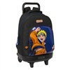 School Rucksack with Wheels Naruto Ninja Blue Black 33 x 45 x 22 cm