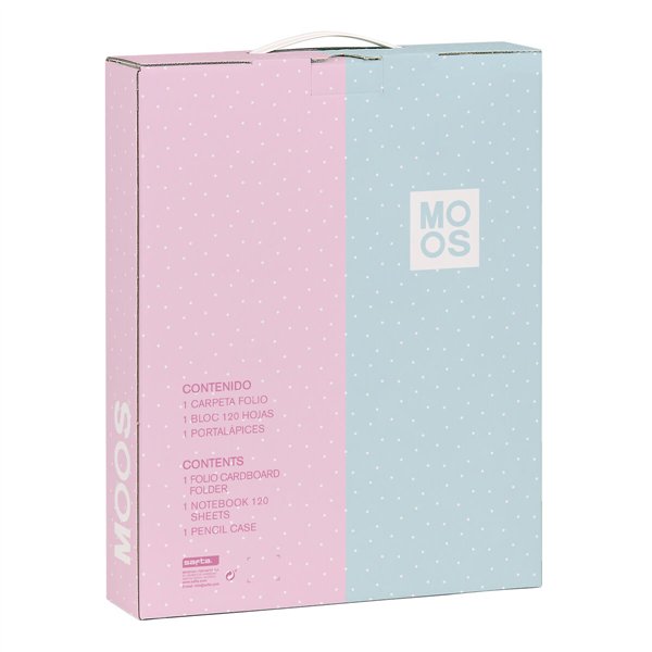 Stationery Set Moos Flores 28 x 35 x 6 cm 3 Pieces