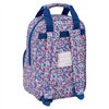 School Bag Nait Nait Flores coimbra azul Blue 20 x 28 x 8 cm