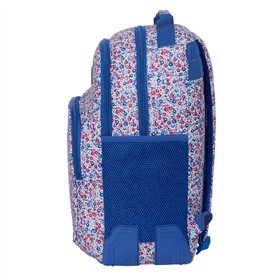 School Bag Nait Nait Flores coimbra azul Blue 32 x 42 x 15 cm