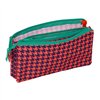 Holdall Nait Nait Pata de gallo coral Coral 22 x 12 x 3 cm
