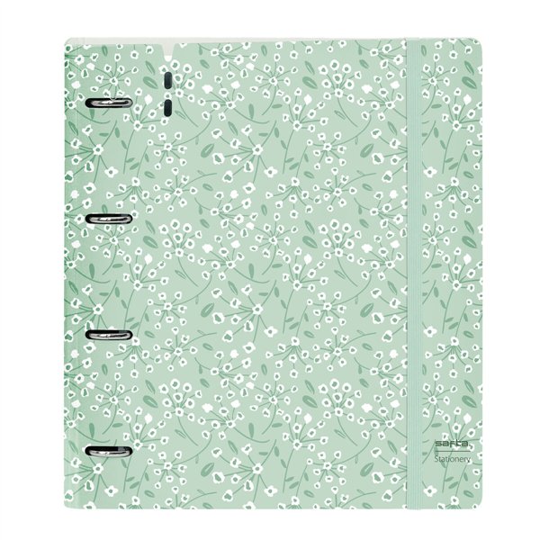 Ring binder Safta Light green flowers