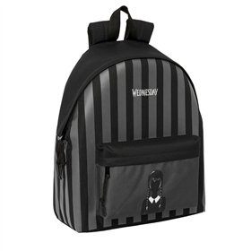 School Bag Wednesday Black 33 x 42 x 15 cm