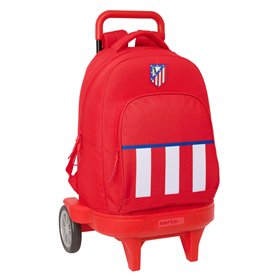 School Rucksack with Wheels Atlético Madrid Red 33 x 45 x 22 cm