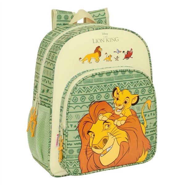 School Bag Mufasa Green Beige 32 x 38 x 12 cm