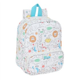 School Bag Safta Zoo Beige 22 x 27 x 10 cm