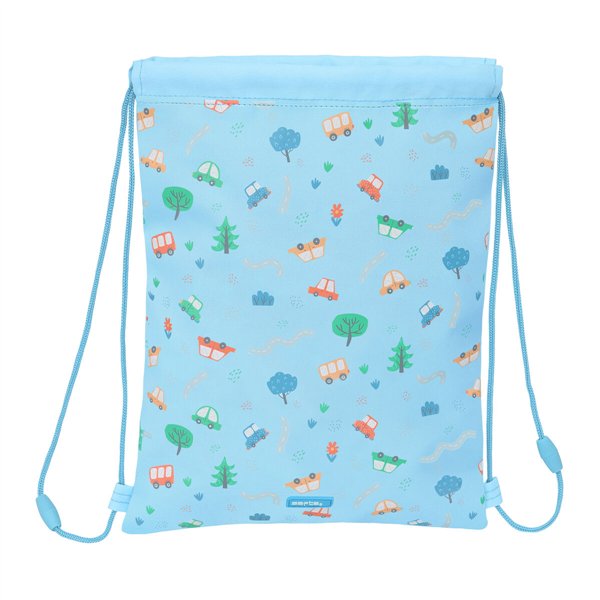 Backpack with Strings Safta Coches Blue 26 x 34 x 1 cm