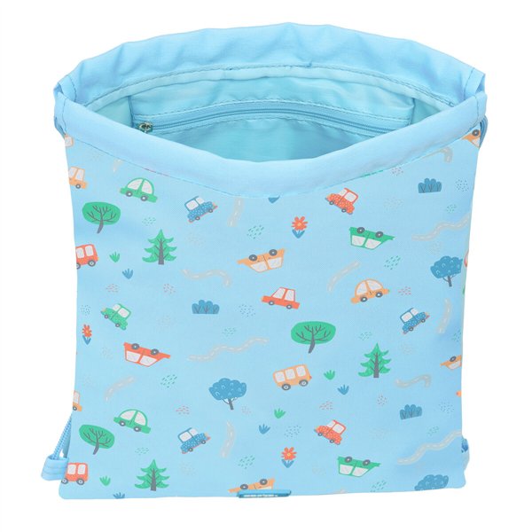 Backpack with Strings Safta Coches Blue 26 x 34 x 1 cm