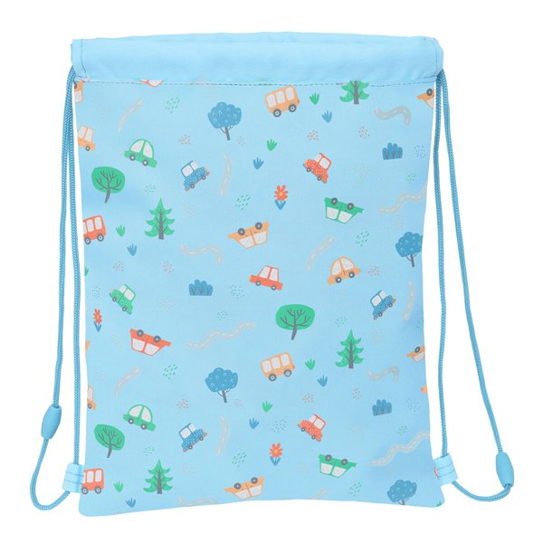 Backpack with Strings Safta Coches Blue 26 x 34 x 1 cm