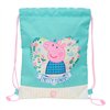 Backpack with Strings Peppa Pig Pretty flowers Yellow Mint 26 x 34 x 1 cm