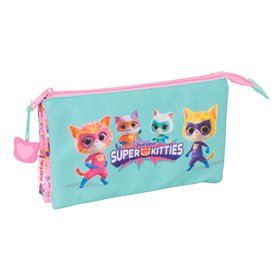 Holdall SuperKitties Pink Turquoise 22 x 12 x 3 cm