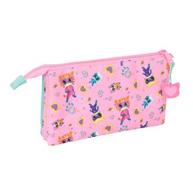 Holdall SuperKitties Pink Turquoise 22 x 12 x 3 cm