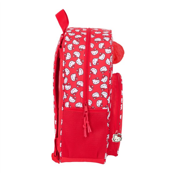 School Bag Hello Kitty Iconic White Red 33 x 42 x 14 cm