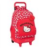 School Rucksack with Wheels Hello Kitty Iconic White Red 33 x 45 x 22 cm