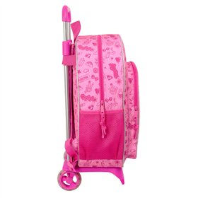 School Rucksack with Wheels Rainbow High Shine Multicolour 33 x 42 x 14 cm