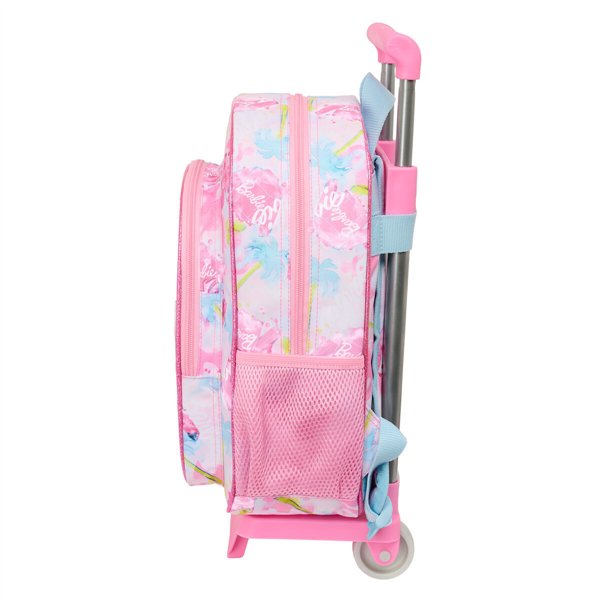 School Rucksack with Wheels Barbie Painterly Pink Sky blue 26 x 11 x 67 cm 26 x 34 x 11 cm