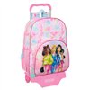 School Rucksack with Wheels Barbie Painterly Pink Sky blue 33 x 42 x 14 cm