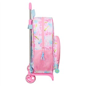 School Rucksack with Wheels Barbie Painterly Pink Sky blue 33 x 42 x 14 cm