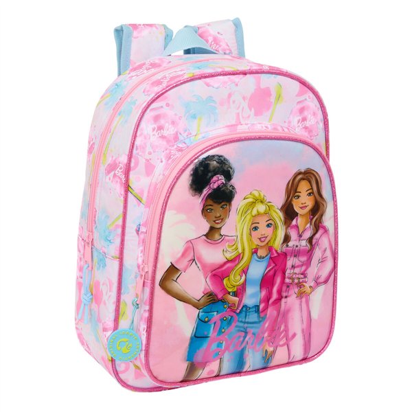 School Bag Barbie Painterly Pink Sky blue 26 x 34 x 11 cm